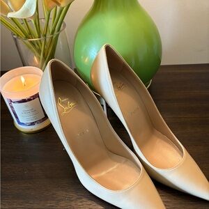 Christian Louboutin So Kate Nude Leather Pumps